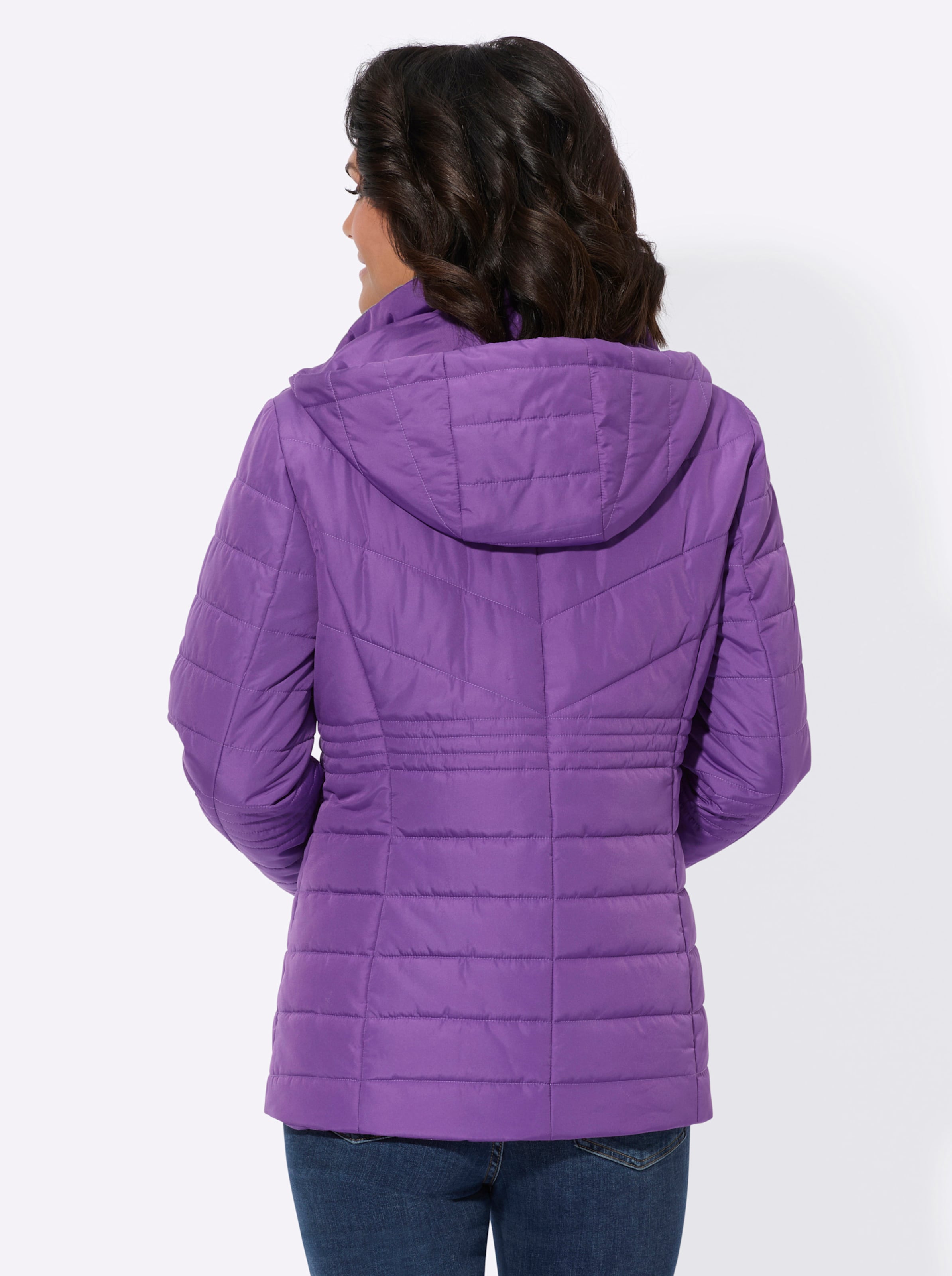Casual Looks Damen Lila Steppjacke Mit Kapuze von Baur - Bild 4
