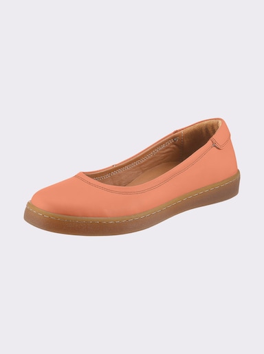 airsoft modern+ Ballerina aus Echtleder - orange