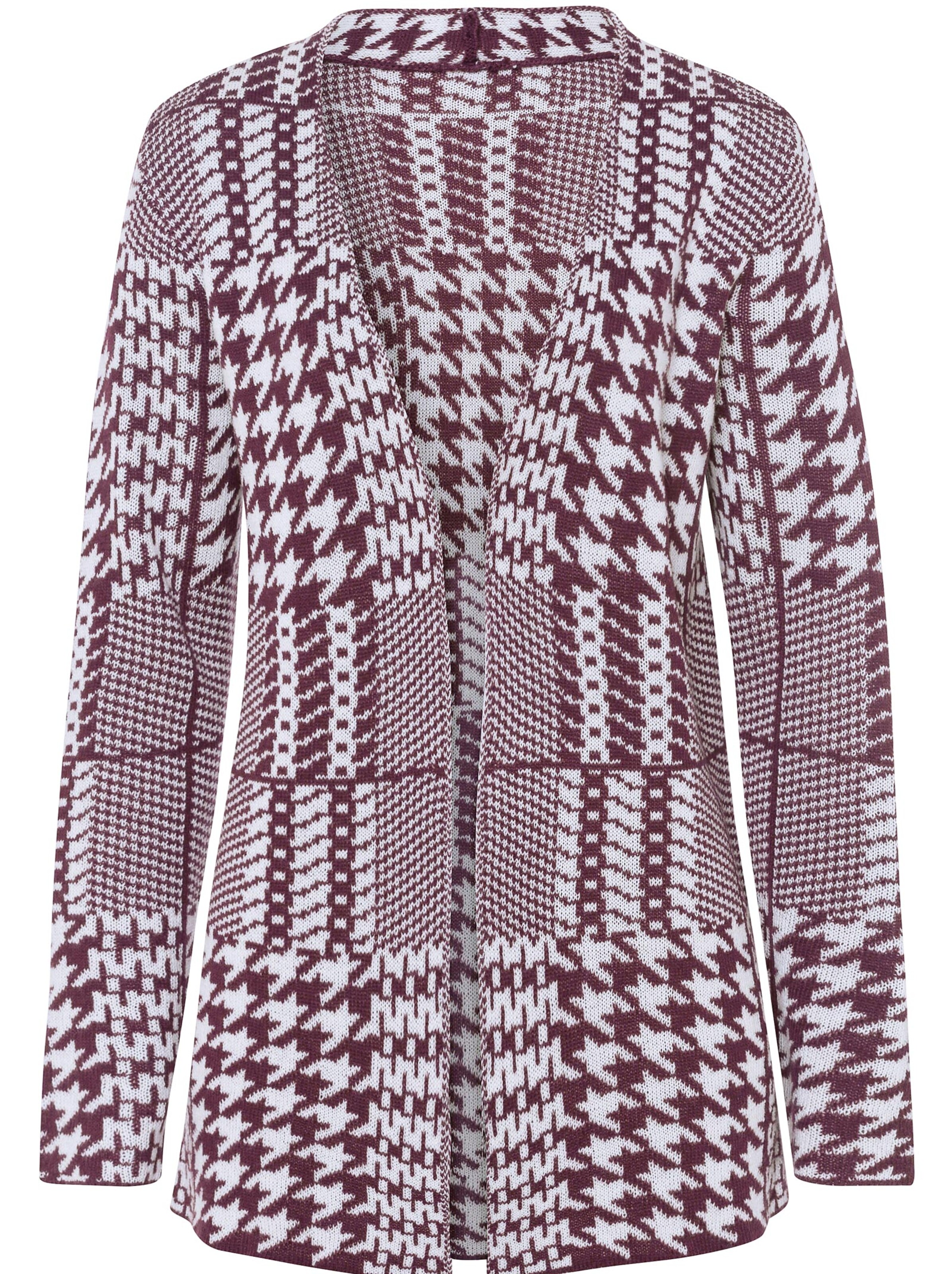 Strickjacke - bordeaux-gemustert