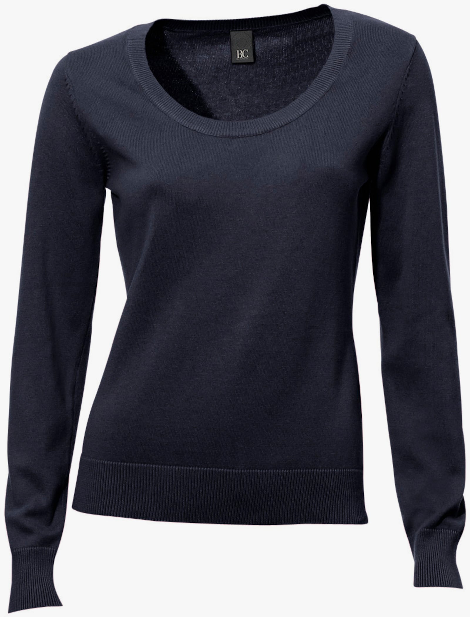 heine Rundhalspullover aus Feinstrick - marine