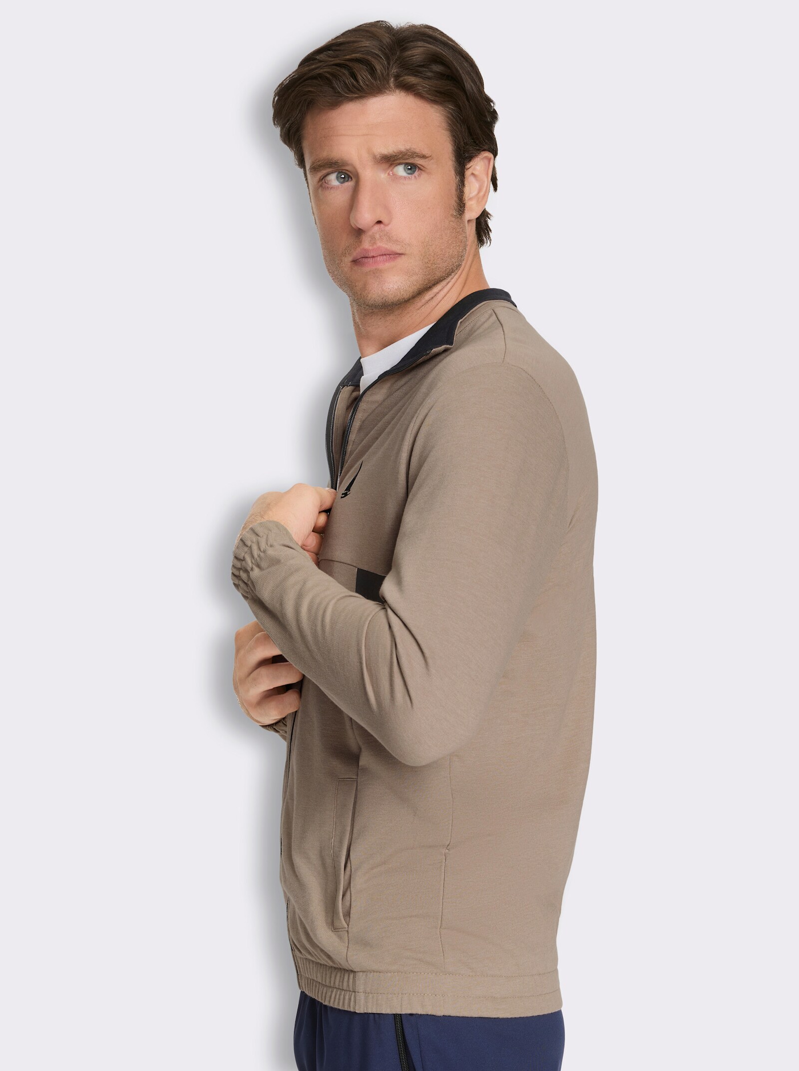 Catamaran Sports Sweatjacke mit seitlichen Taschen - sesam-schwarz
