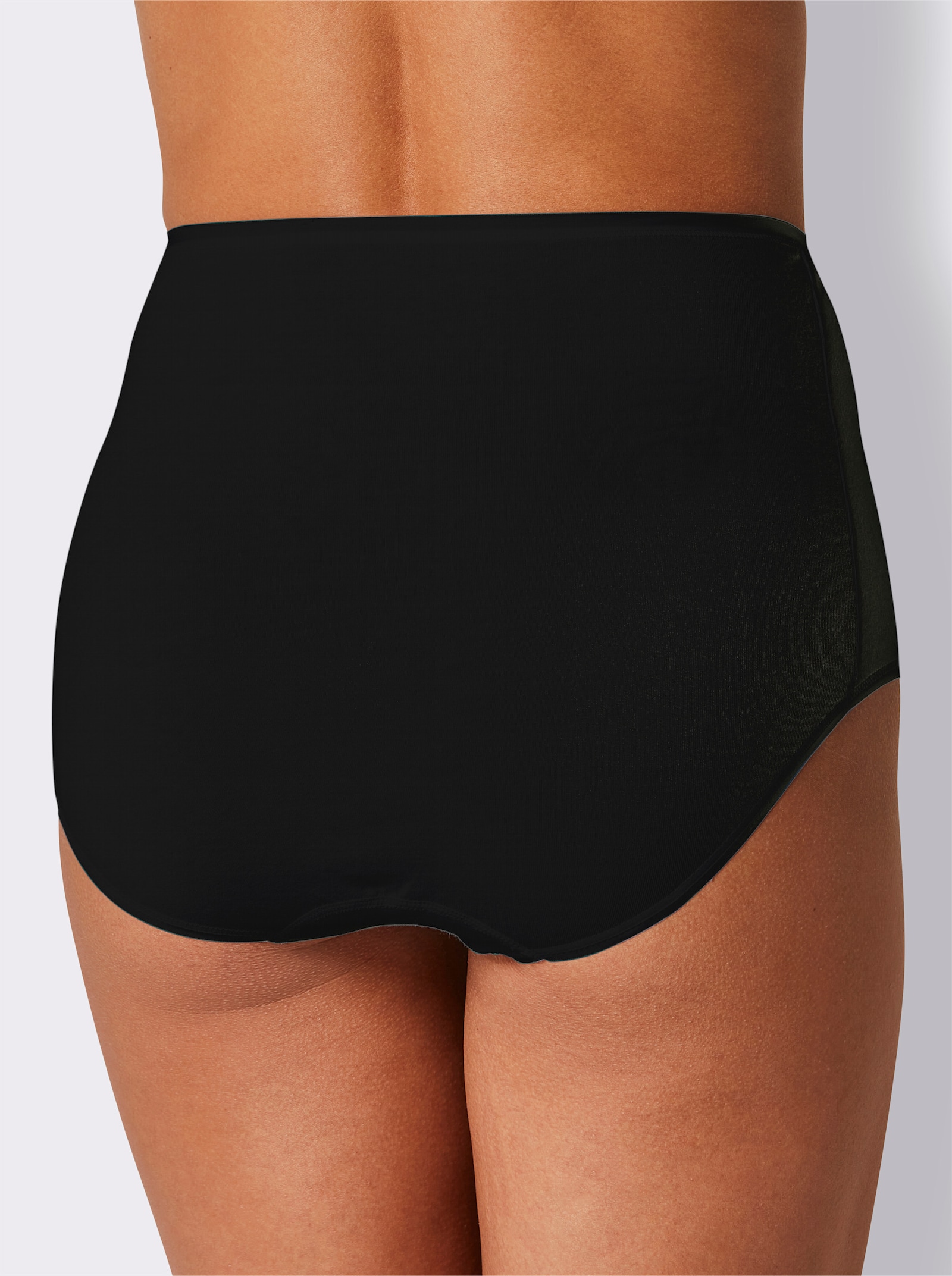 Schiesser Taillenslip mit flachen Bund- und Beinabschlüssen - schwarz