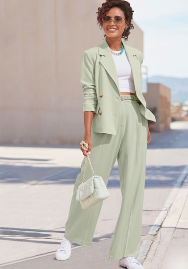 LASCANA Blazer court - vert jonc