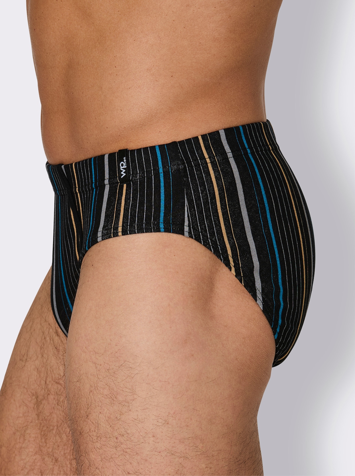 wäschepur men Slip - zwart + zwart gestreept