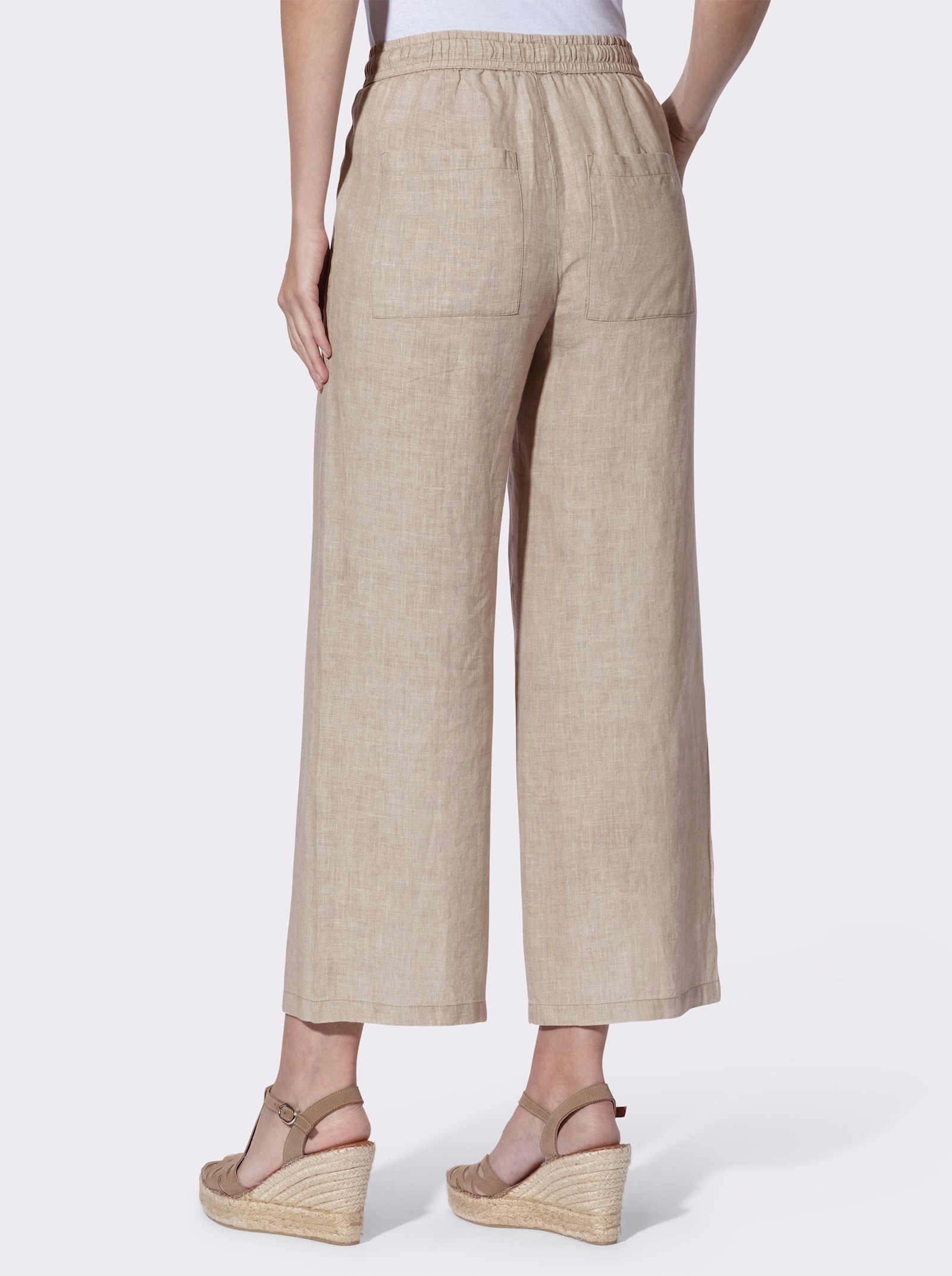 heine Leinenhose mit weitem Bein - sesam