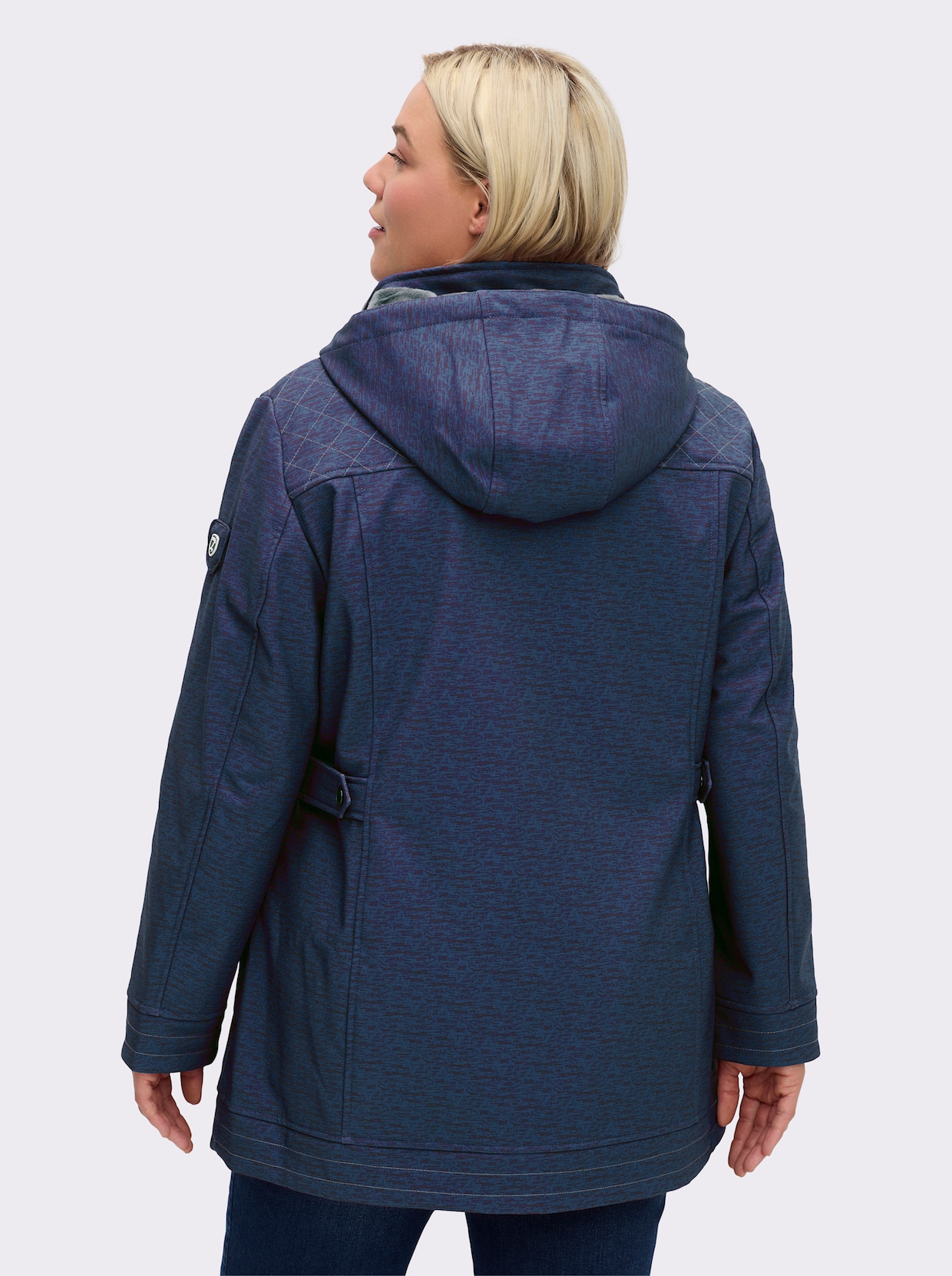 Softshelljacke - marine-meliert