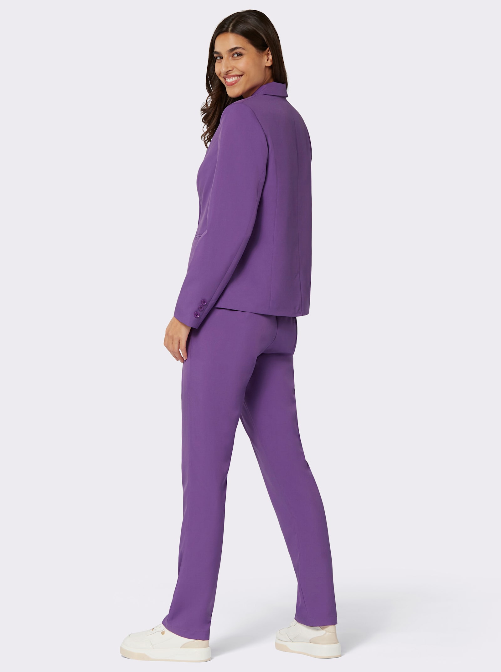 Broekpak van onderhoudsarm materiaal - paars