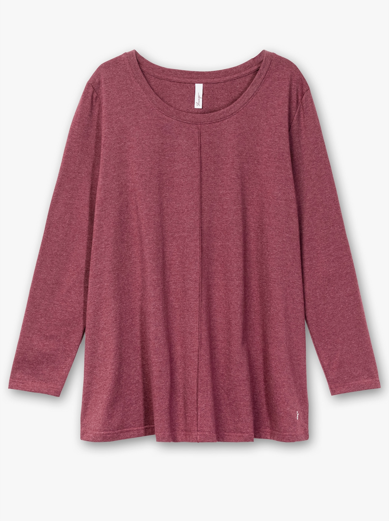 sheego Langarmshirt - brombeer-meliert