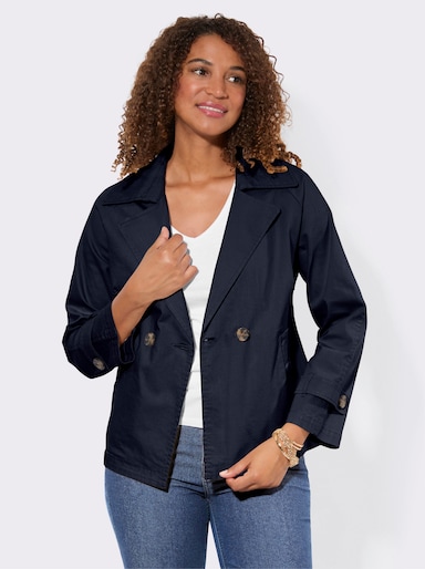 Jacke mit Reverskragen - marine