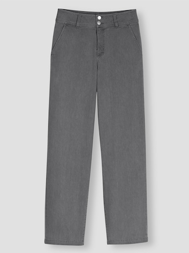 Jeans mit weitem Bein - stone-grey-denim