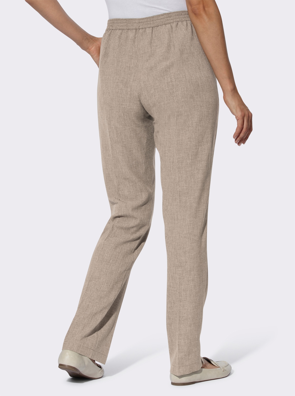comfortbroek - sesam gemêleerd + sesam gestreept