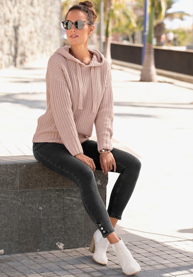 LASCANA Kapuzenpullover - beige