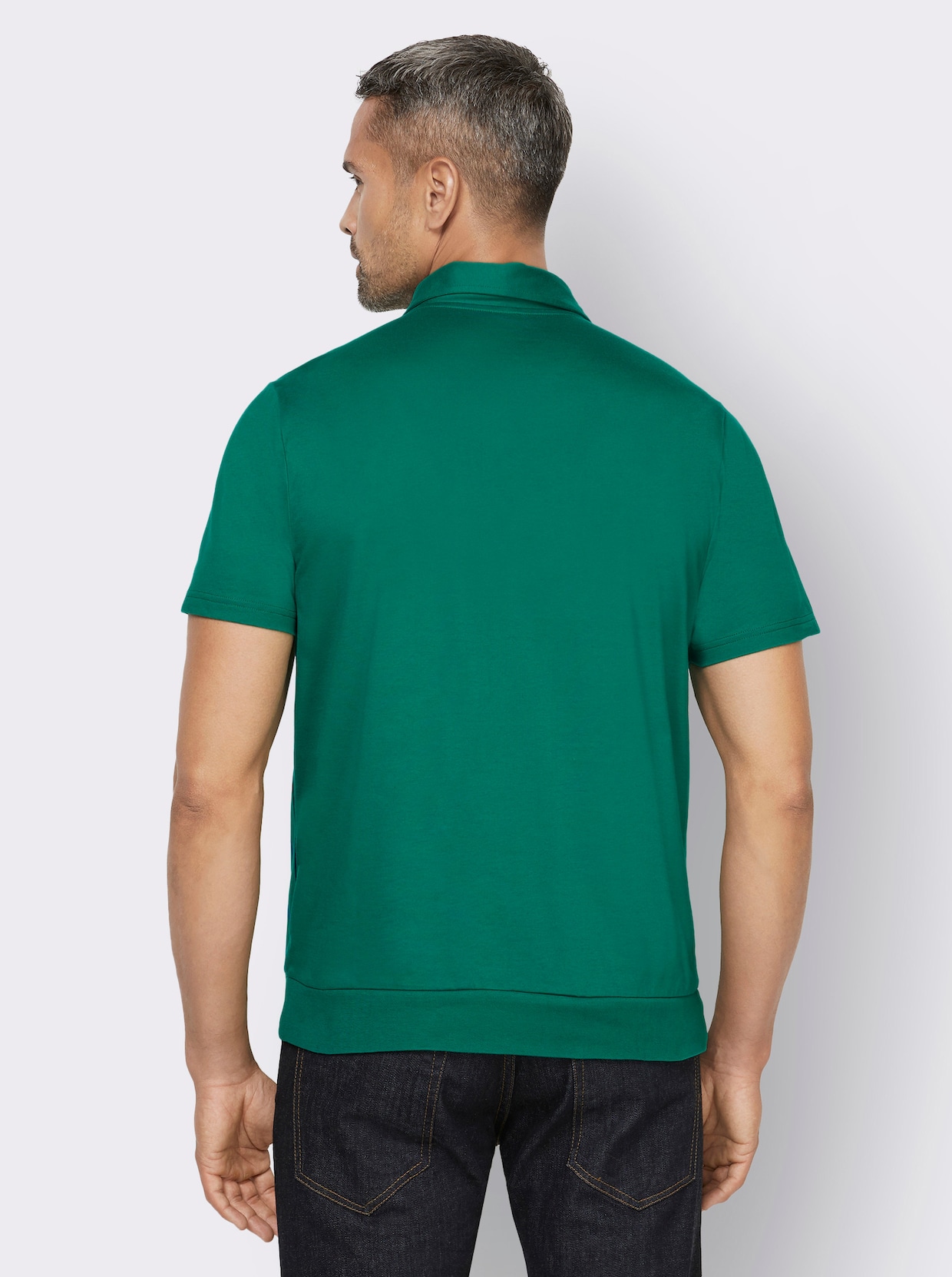 Poloshirt - groen gestreept