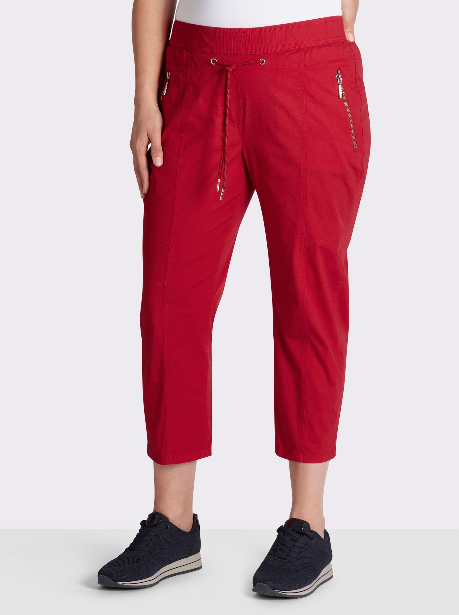 7/8-Hose mit Reißverschluss-Taschen - rot