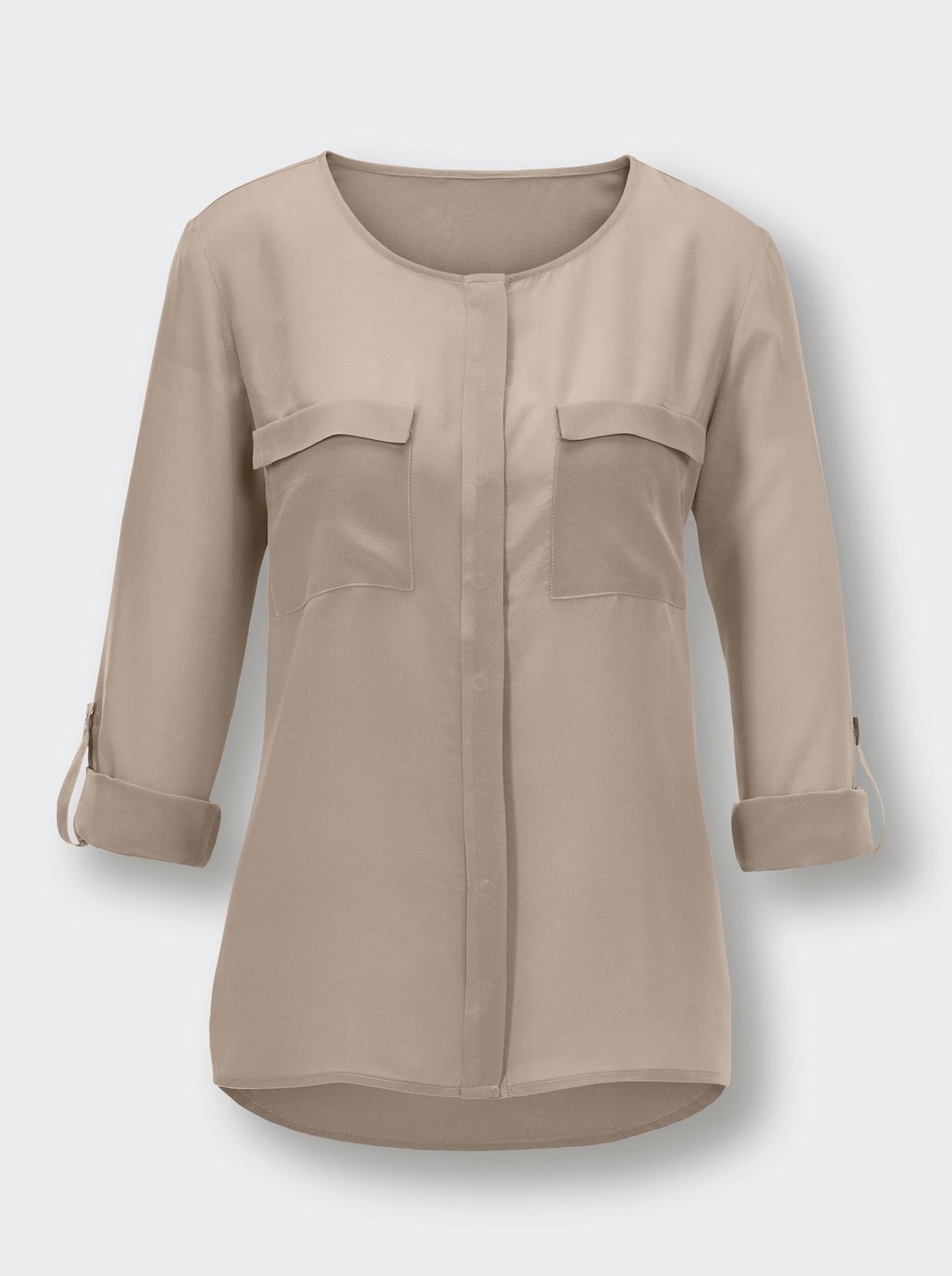 heine Zijden blouse - taupe