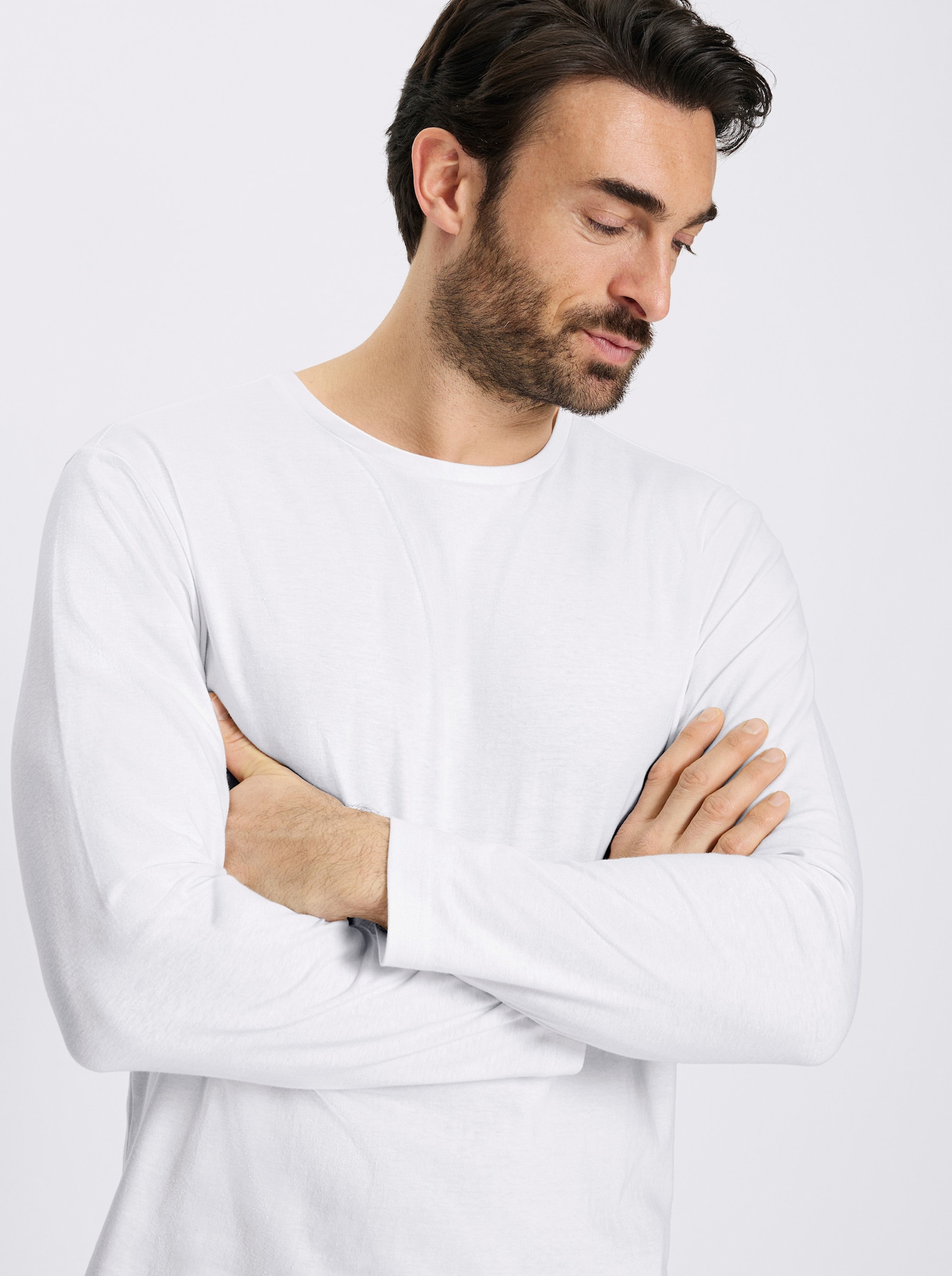 Catamaran Langarmshirt im Doppelpack - weiß + dunkelblau