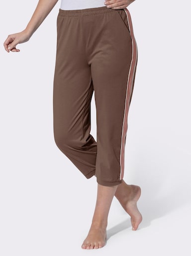 Freizeithose mit Galonstreifen - schoko