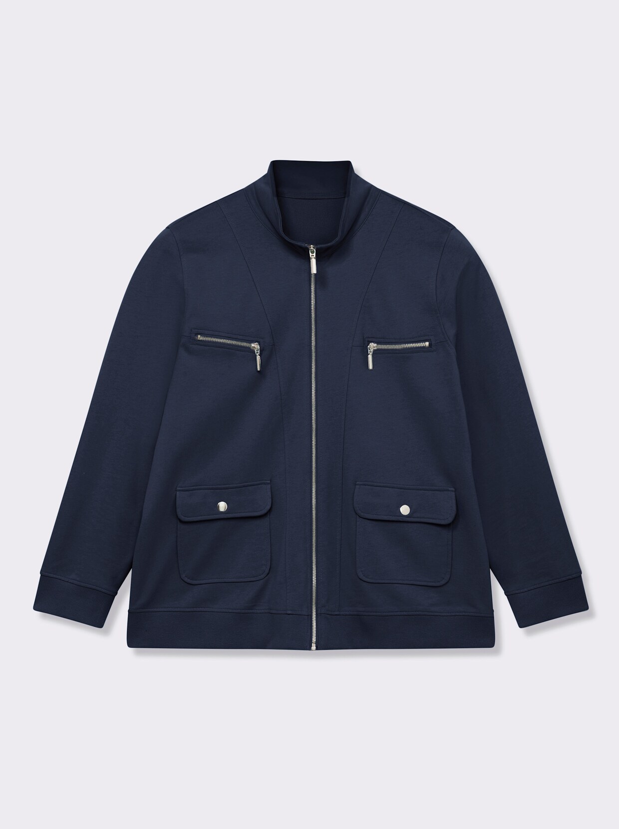 Shirtjacke aus reiner Baumwolle - marine