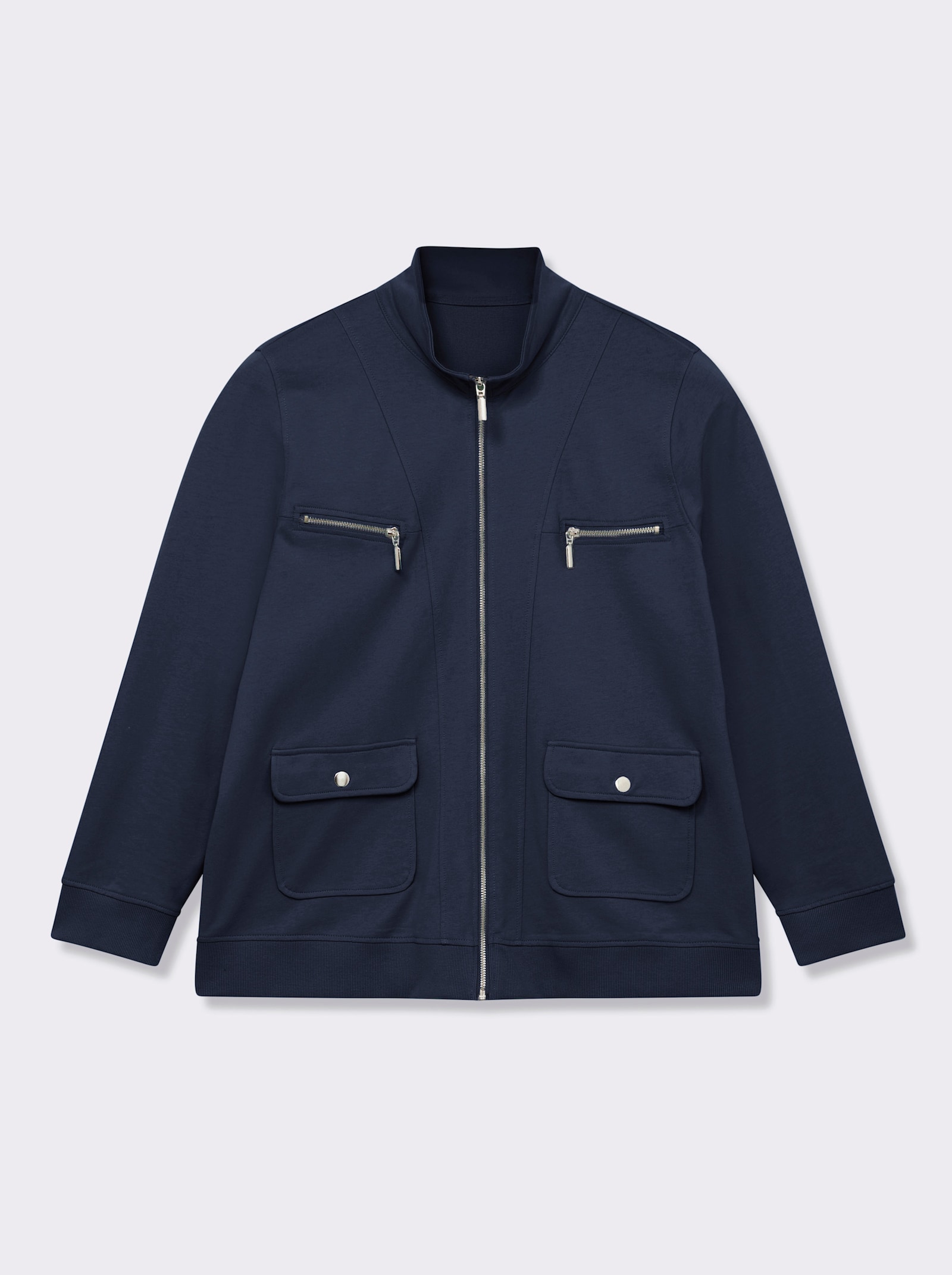 Shirtjacke aus reiner Baumwolle - marine