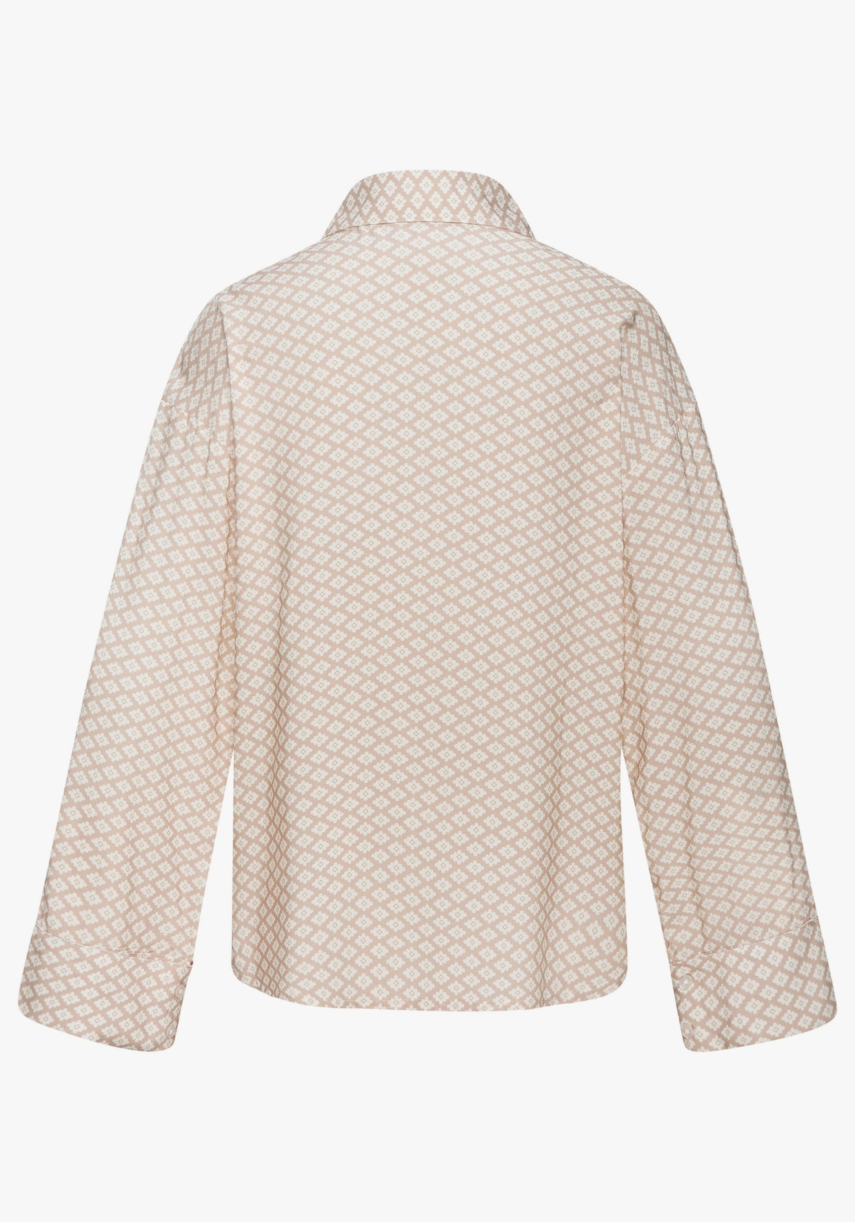 LASCANA Pyjamabovendeel - beige/wit gedessineerd