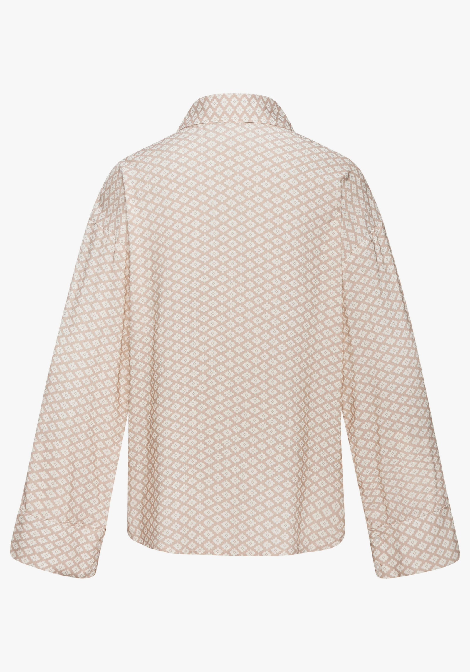 LASCANA Pyjamaoberteil - beige-weiß gemustert