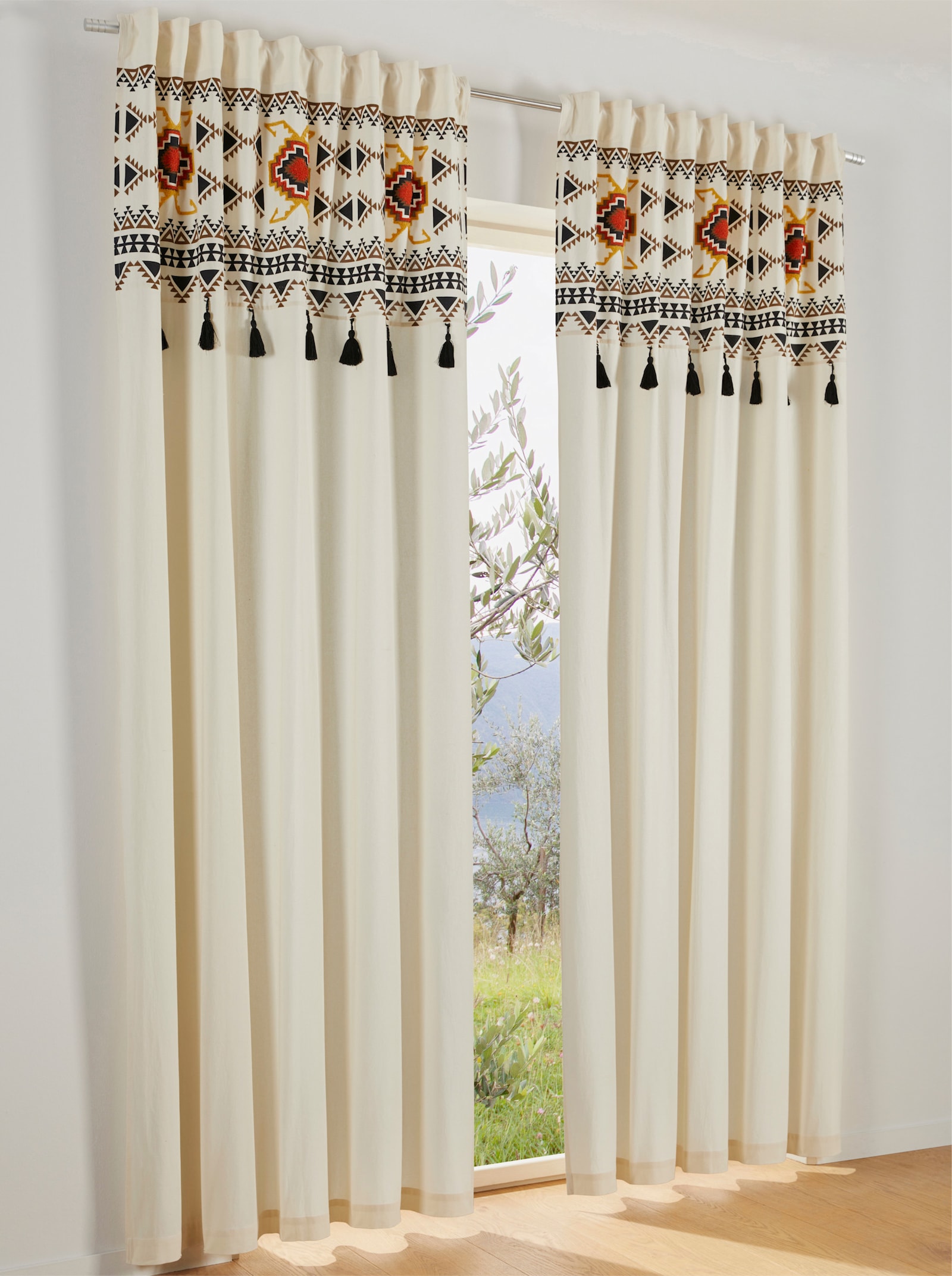 heine home gordijnen - naturel/bont