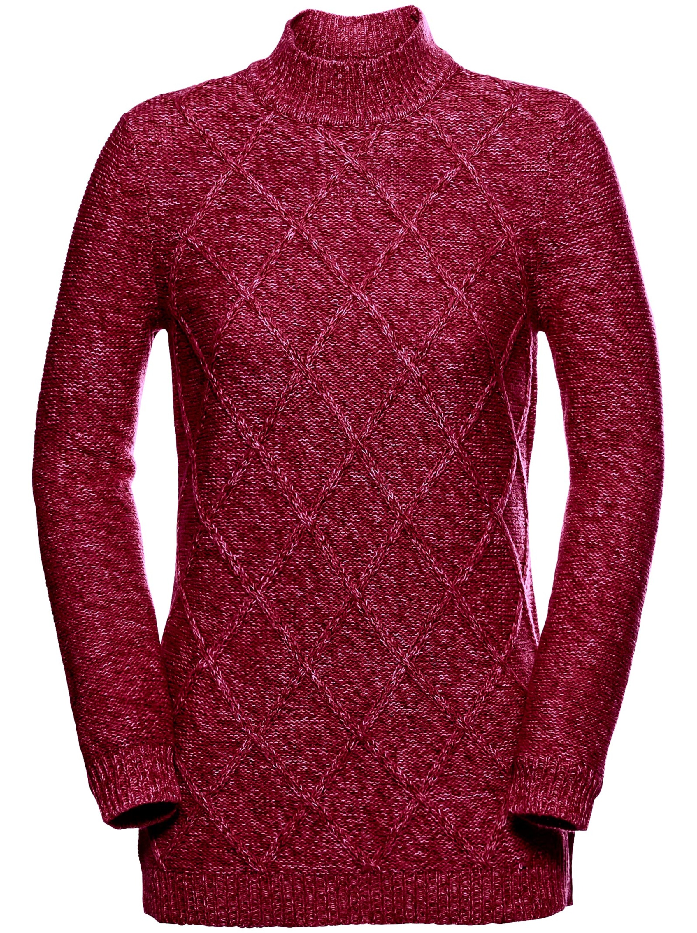 Pullover - rot-meliert