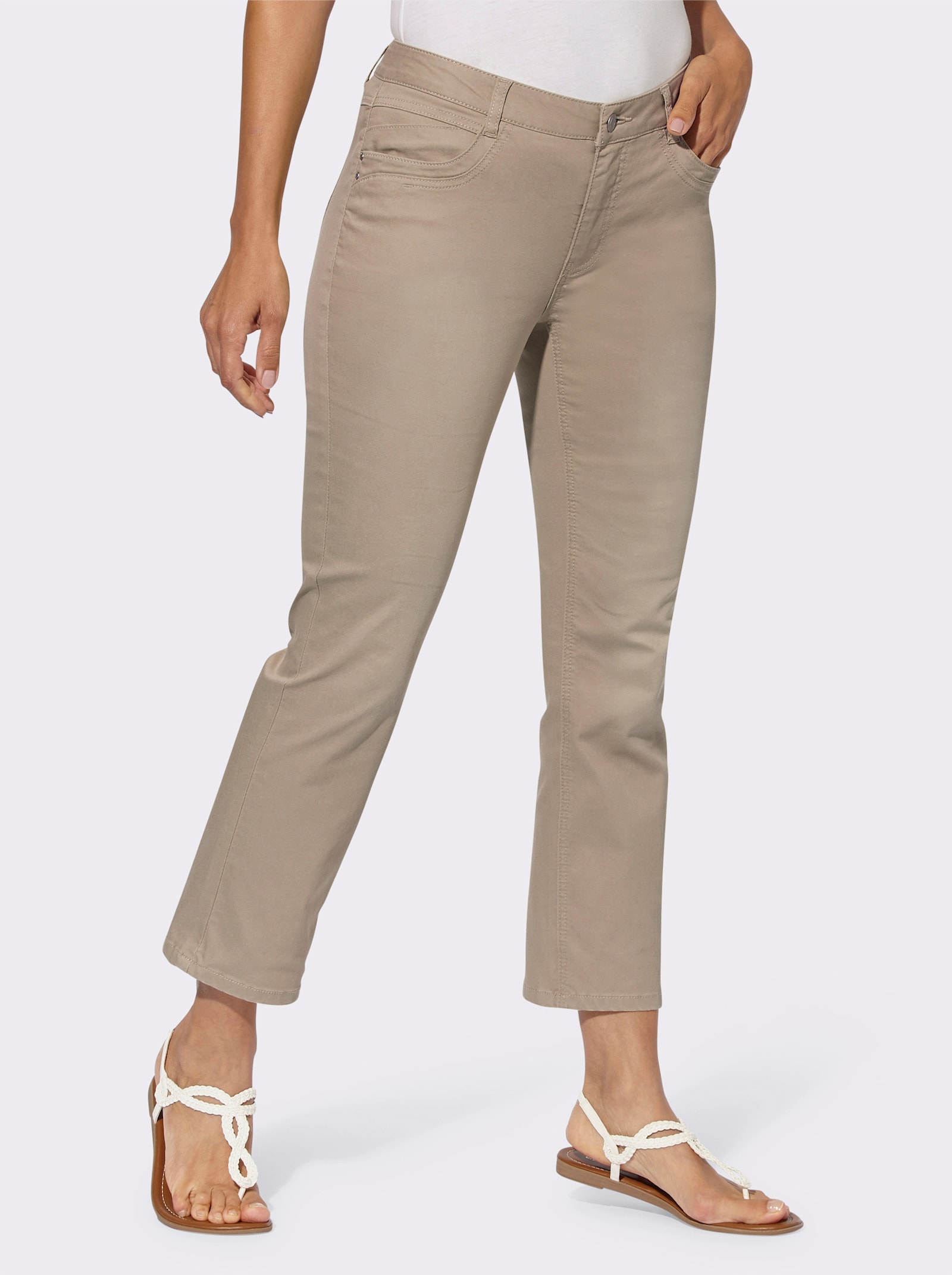 7/8-Jeans in 5-Pocket-Form - beige