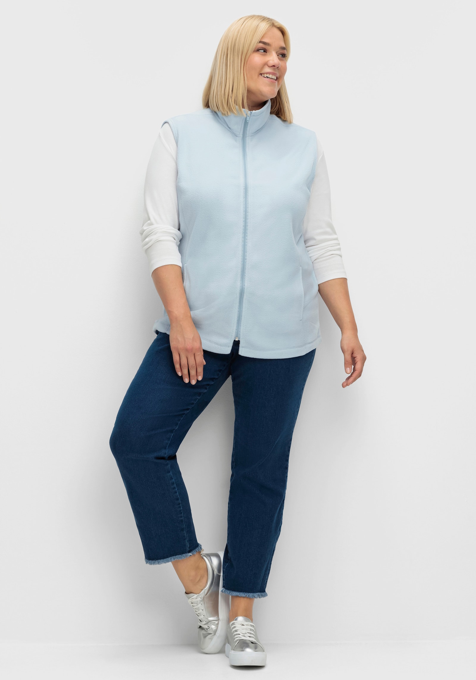 Fleeceweste mit Antipilling-Ausrüstung - bleu