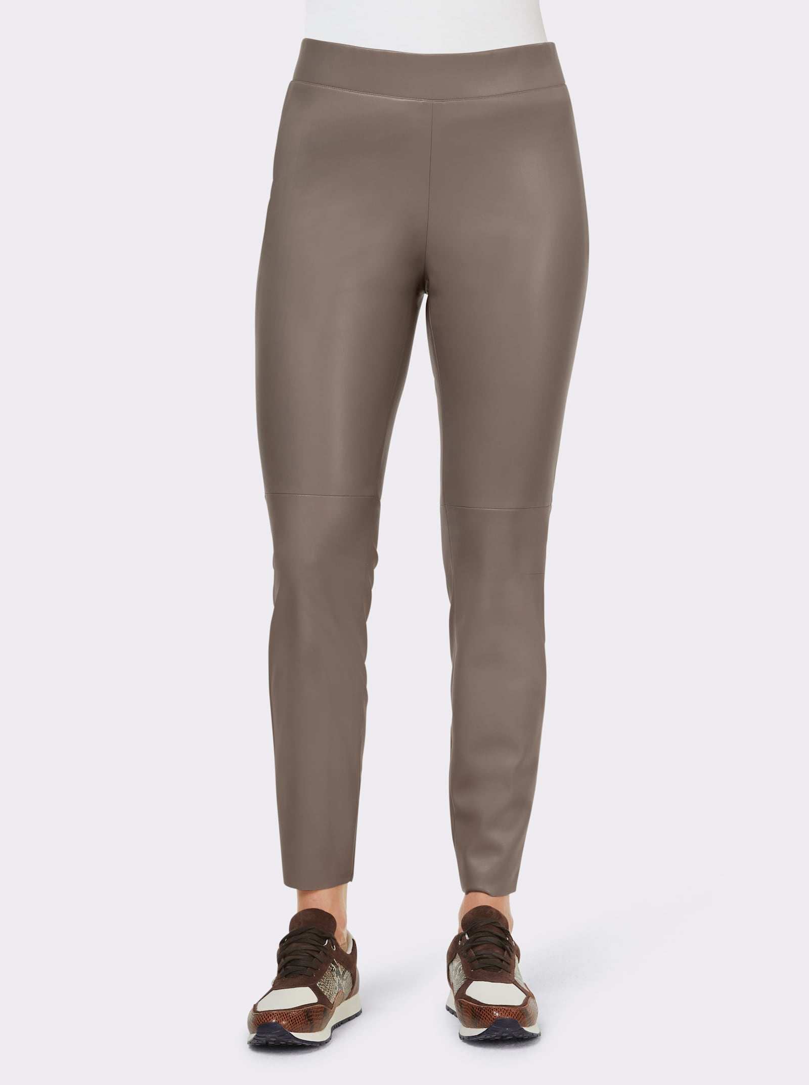 heine Pantalon en synthétique à la coupe flatteuse - taupe