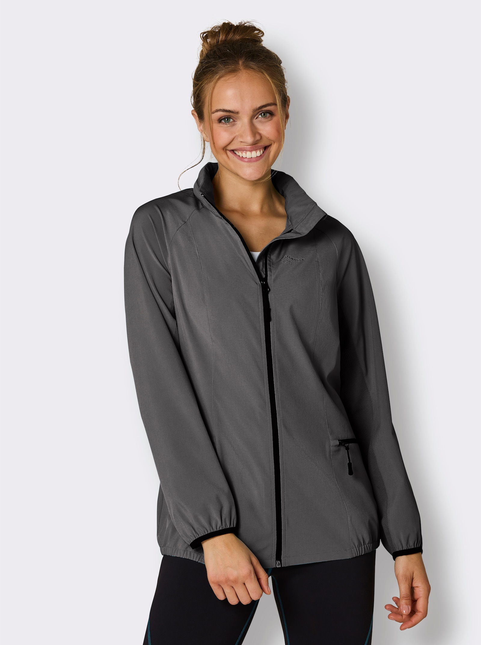 Catamaran Sports Funktionsjacke mit Belüftungsschlitzen hinten - anthrazit