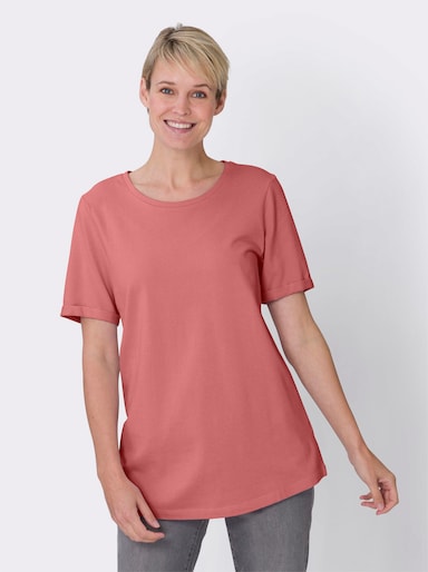Longshirt in Pikee-Qualität - flamingo