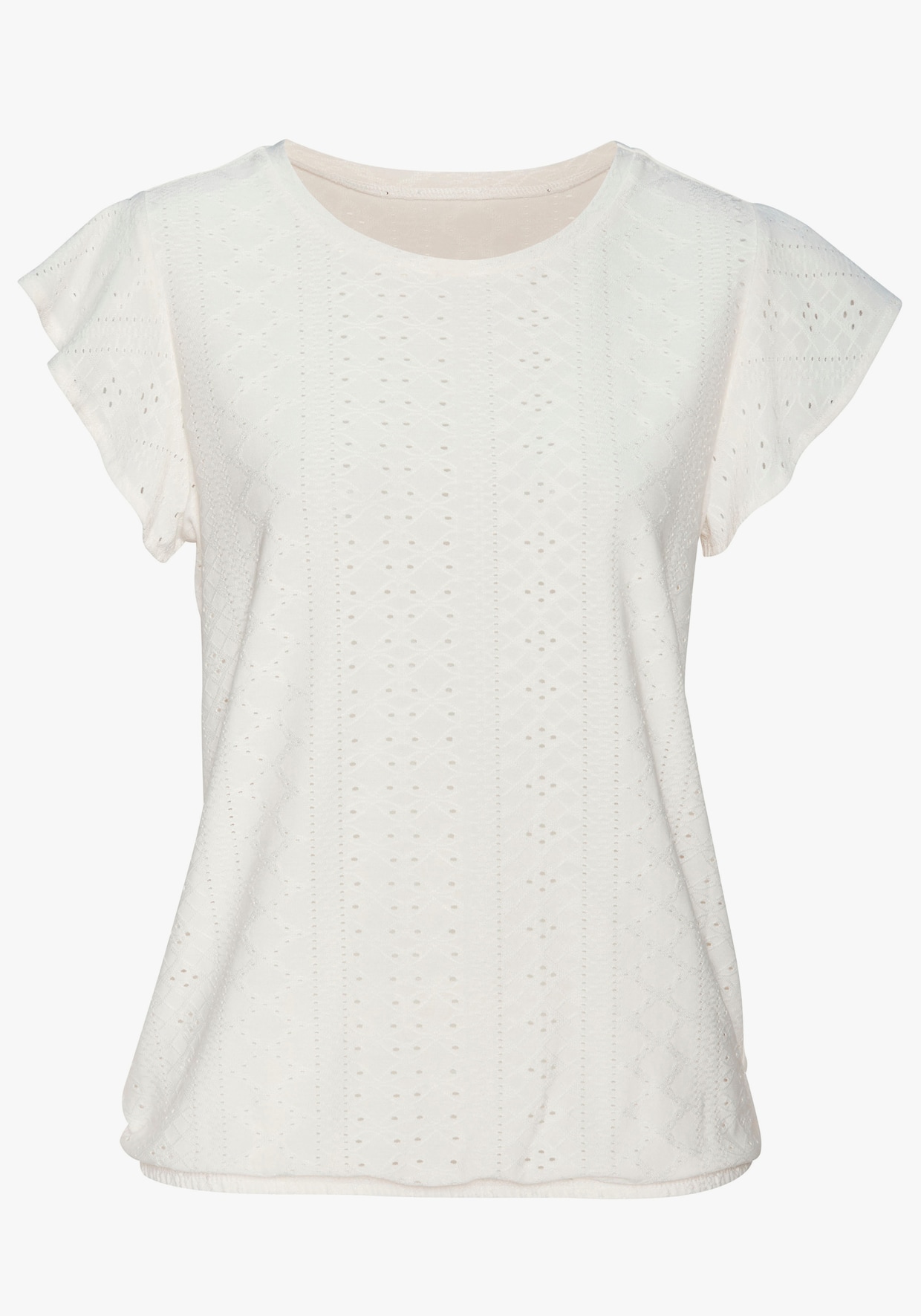 Vivance Kurzarmshirt - creme, schwarz