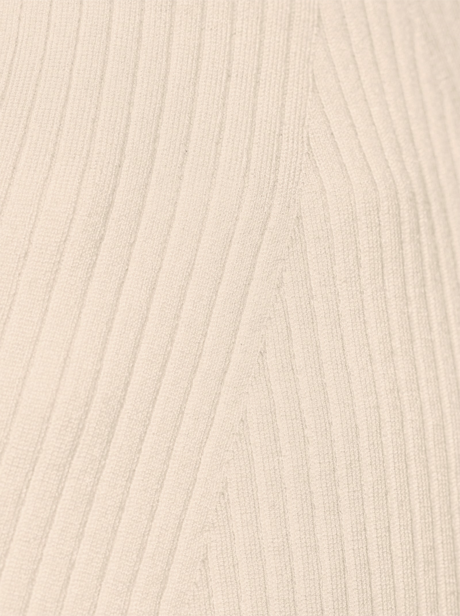 Stehkragenpullover in modischer Ripp-Optik - champagner