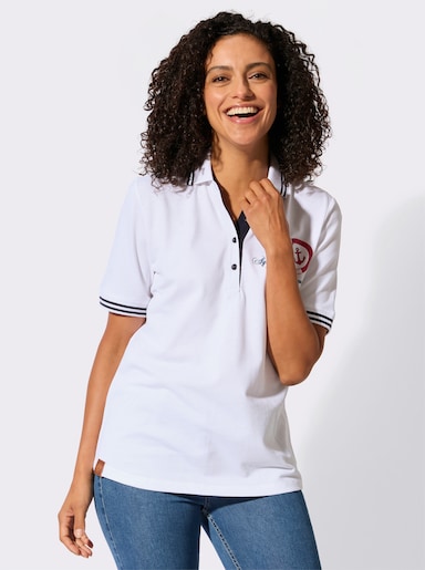 Poloshirt aus reiner Baumwolle - weiß