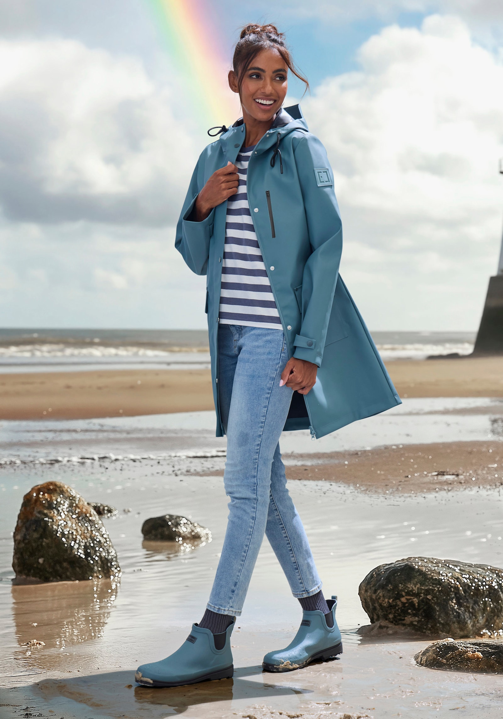 Elbsand Regenjacke - graublau