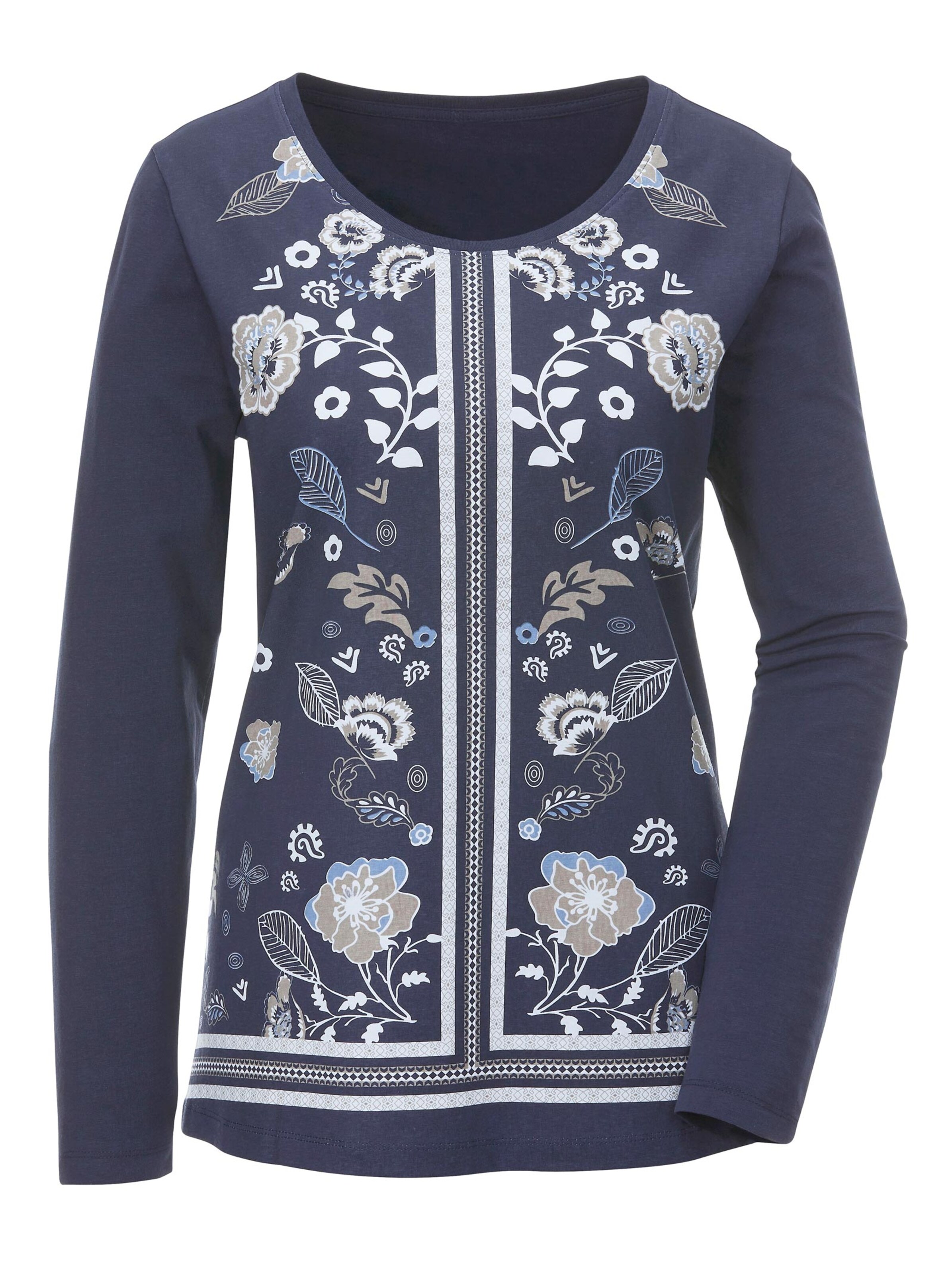 Shirt - nachtblau-bedruckt