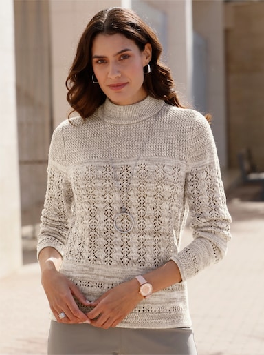 Pullover - sesam/taupe gemêleerd