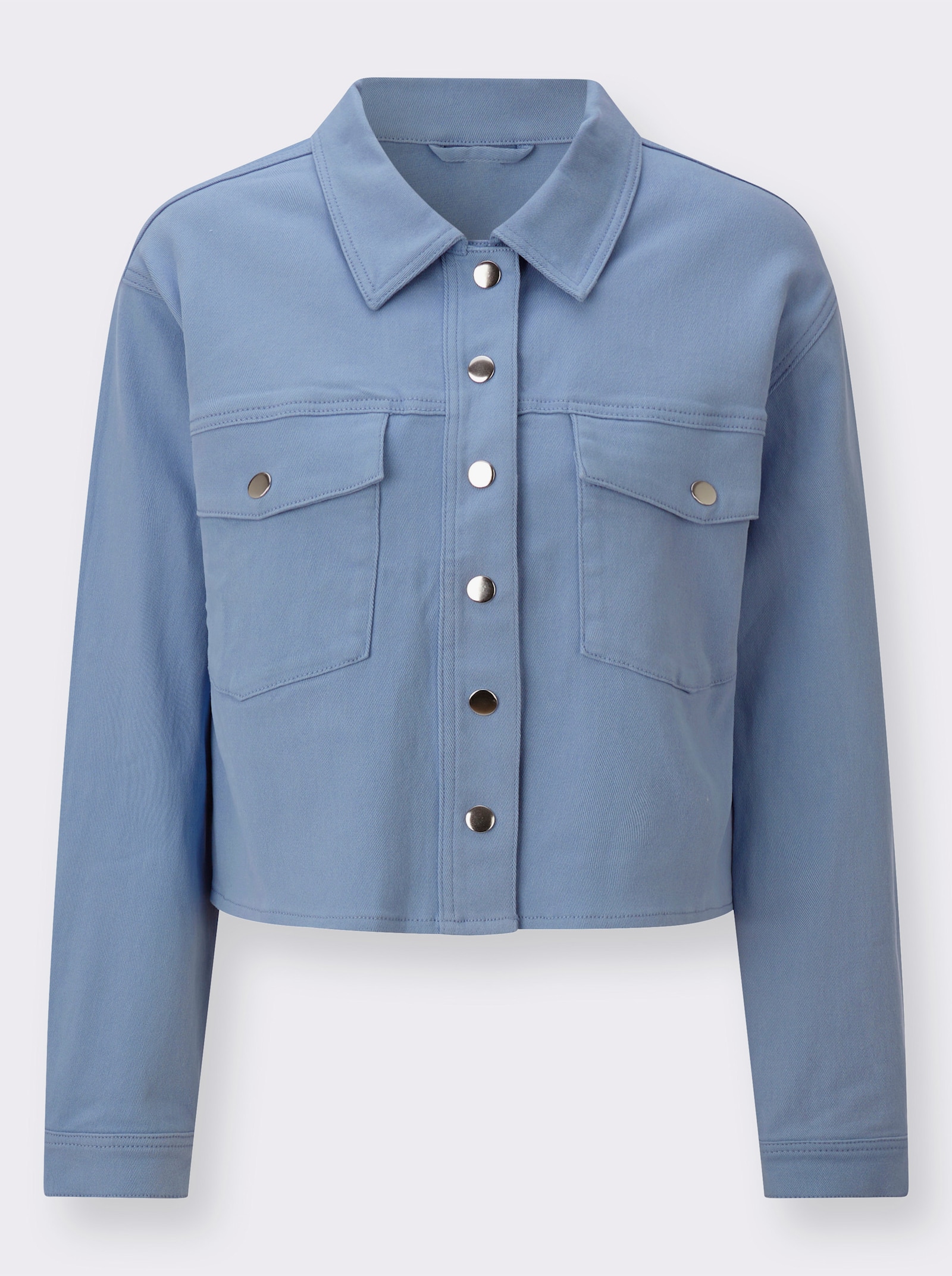 Blusenjacke mit Umlegekragen - bleu