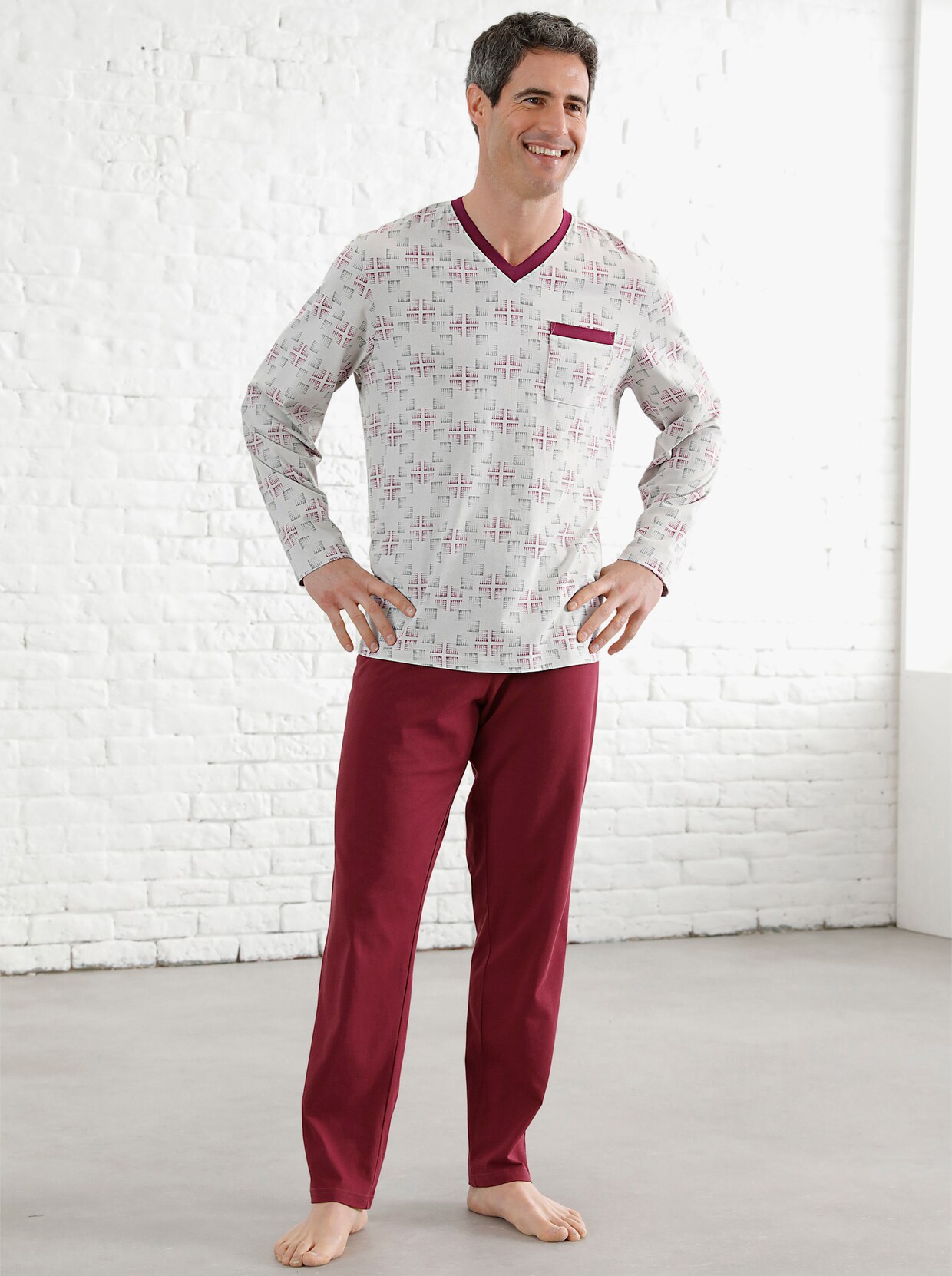 KINGsCLUB Pyjama's - blauw + bordeaux