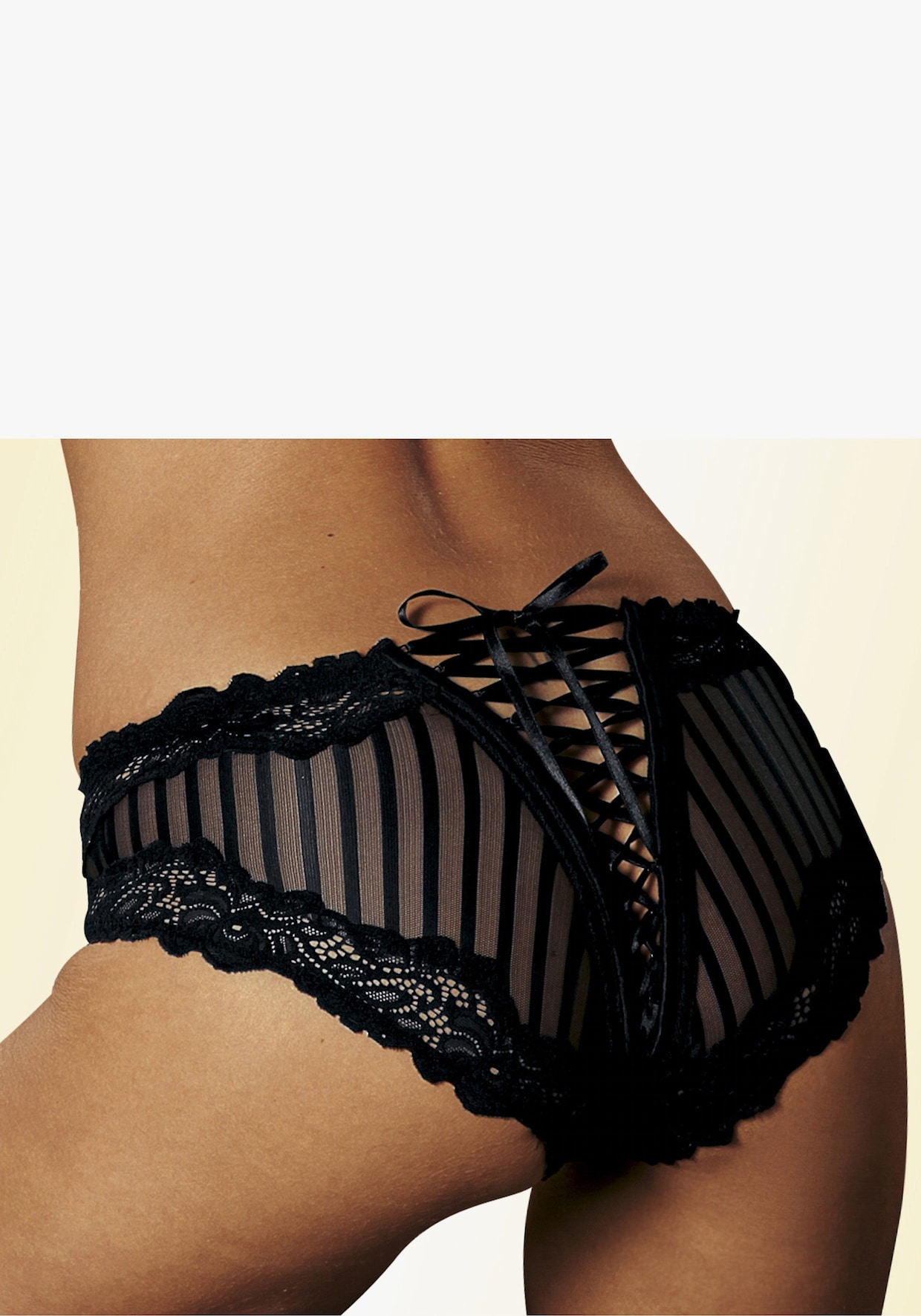 petite fleur gold Tangaslip - zwart
