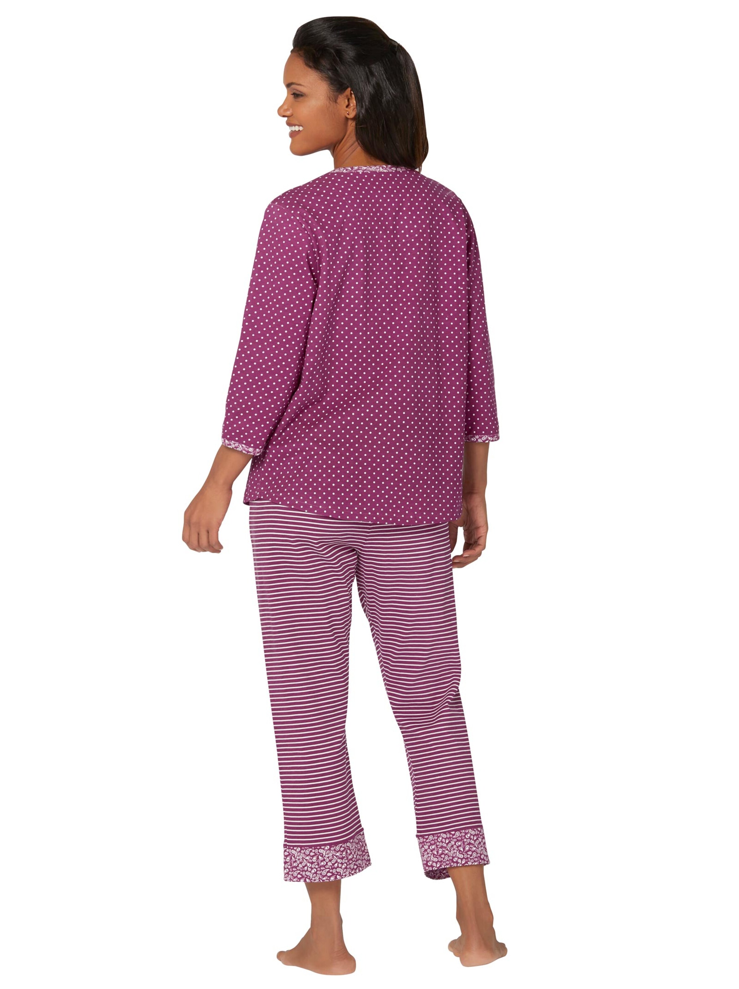 Marie Francoise Schlafanzug - fuchsia-gemustert