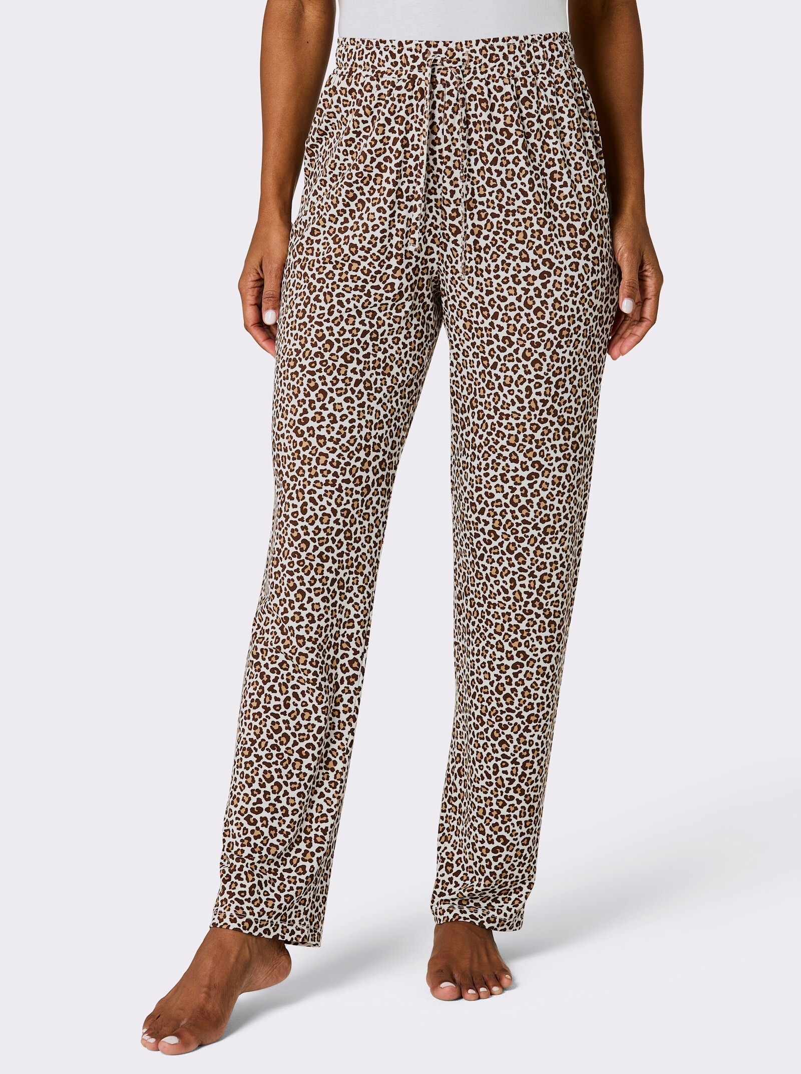 feel good Strandhose - champagner-schoko-bedruckt