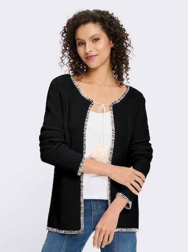 heine Strickjacke - schwarz-weiß