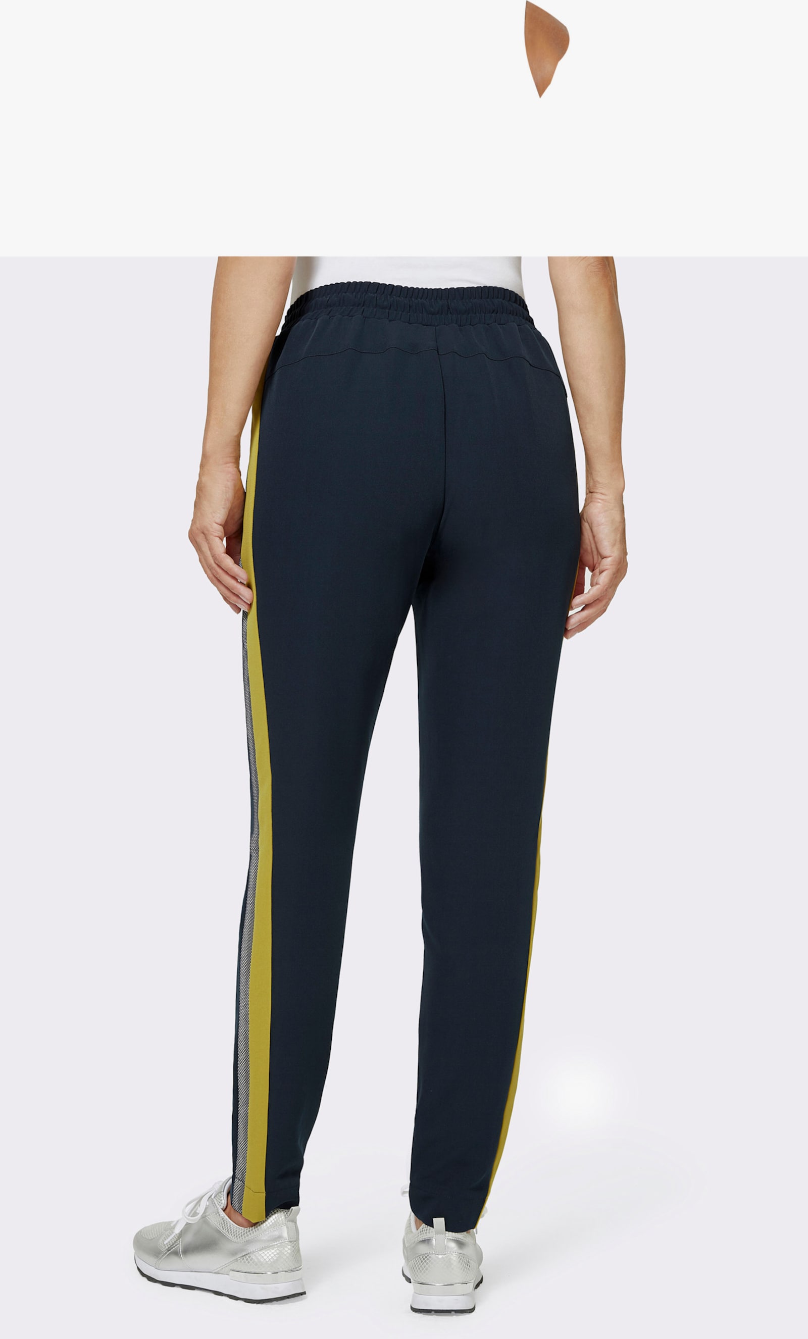 Jogg Pants mit seitlichen Galonstreifen - marine