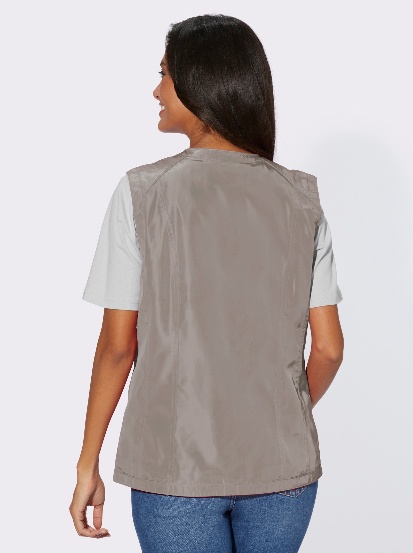 Weste im dezenten Glanz - sesam