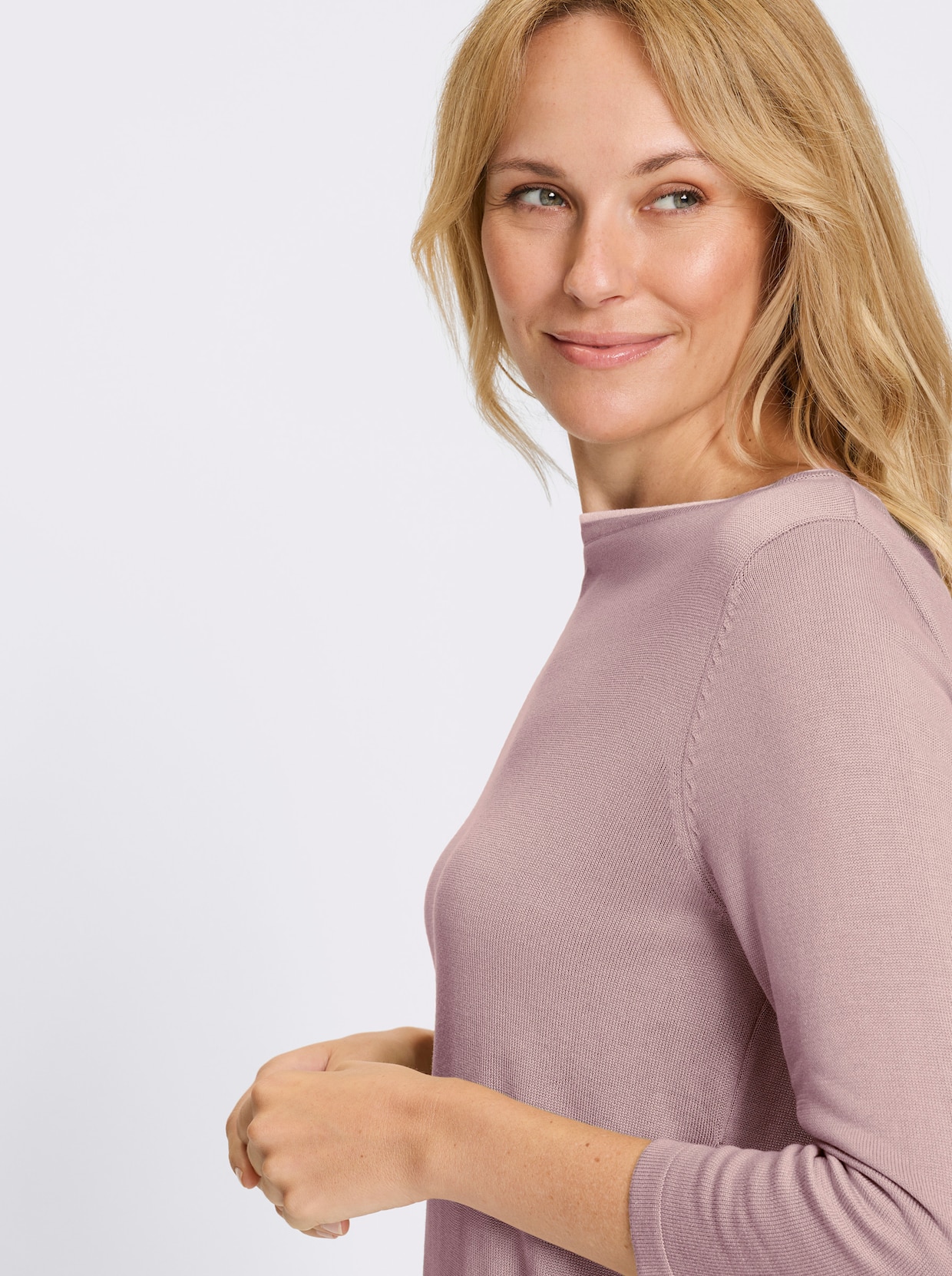 3/4 Arm-Pullover - hortensie-weiß