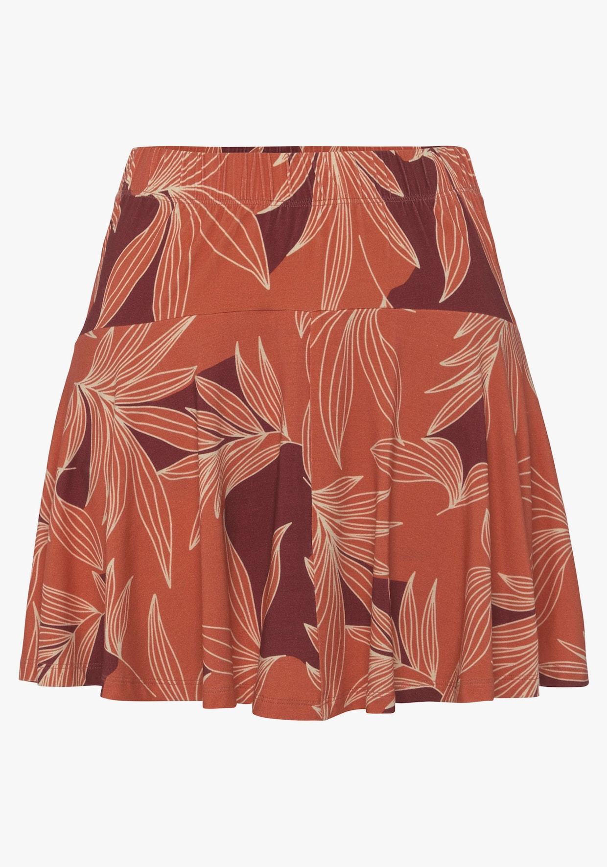 LASCANA Jupe-culotte - orange-aubergine imprimé