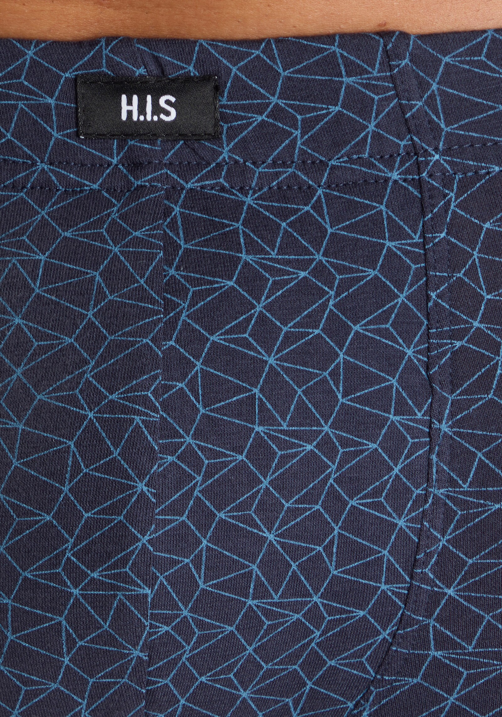 H.I.S Boxer - blau/navy/hellblau/navy-blau-gestreift/navy-blau-bedruckt