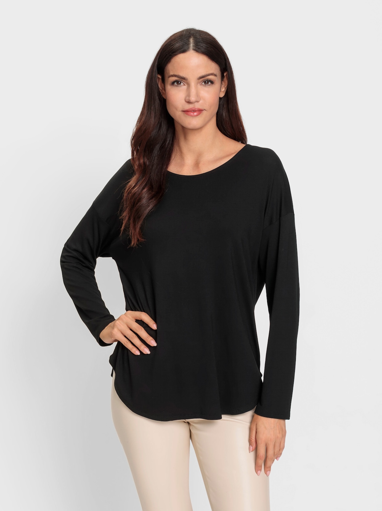 heine Shirt met lange mouwen - zwart